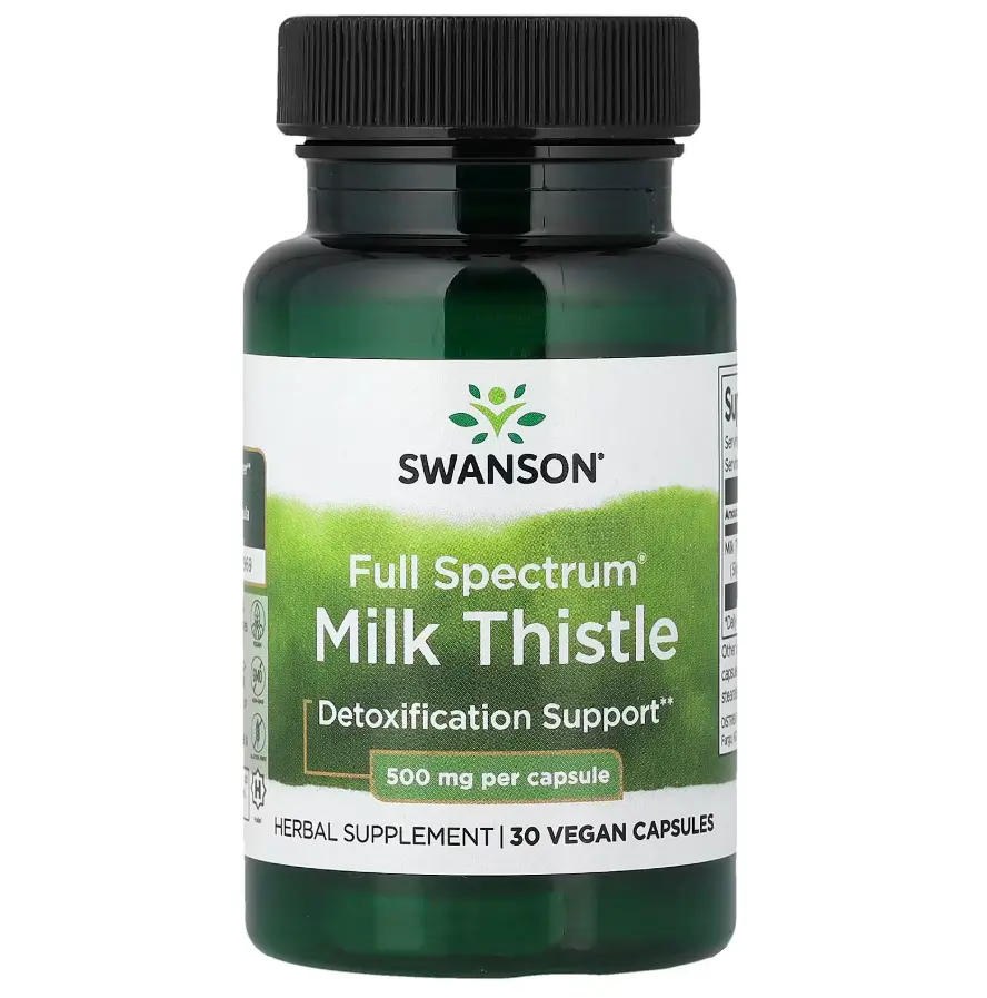 Swanson, Full Spectrum® Milk Thistle, 30 Vegan Capsules (0.5 g per Capsule)