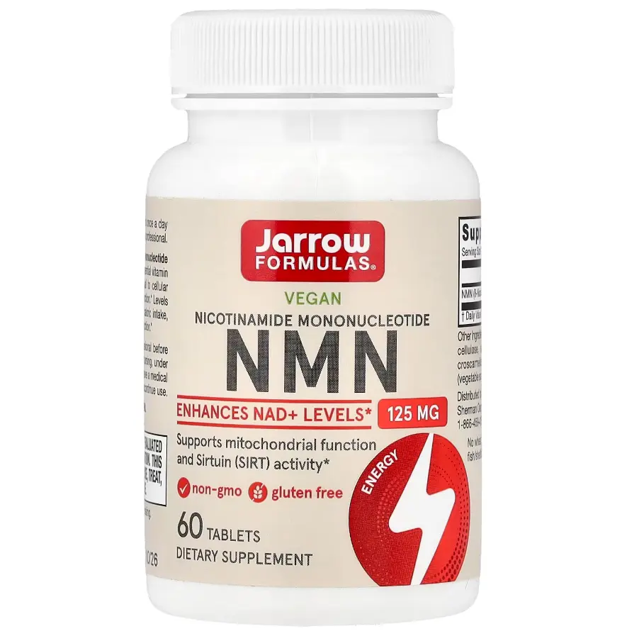 Jarrow Formulas, Vegan NMN, 125 mg, 60 Tablets