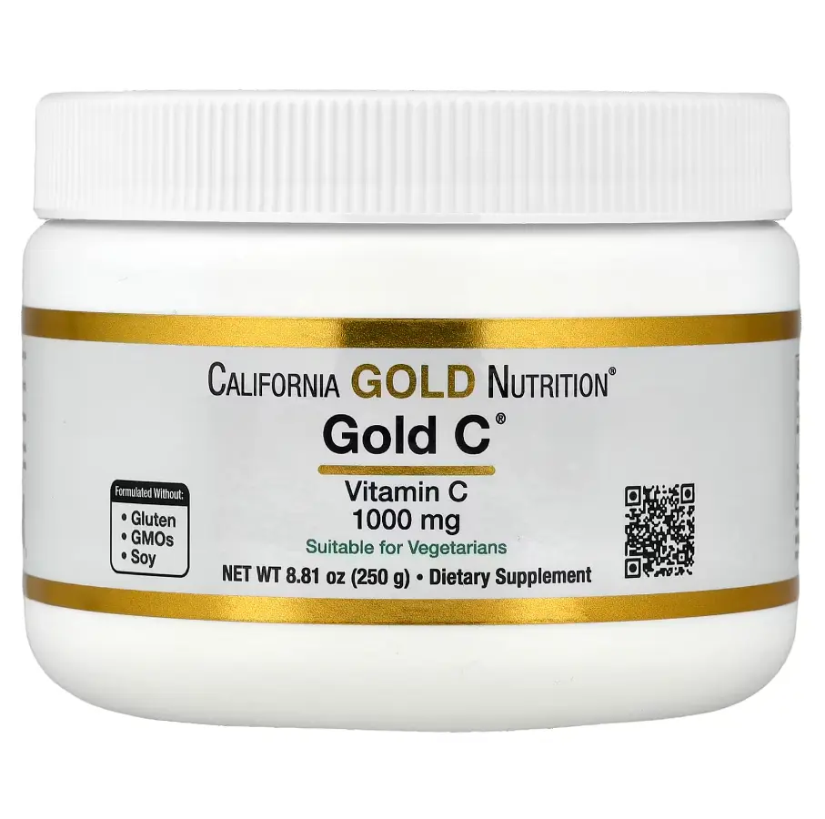 California Gold Nutrition, Gold C® Powder, USP Grade Vitamin C, 1,000 mg, 8.81 oz (250 g)